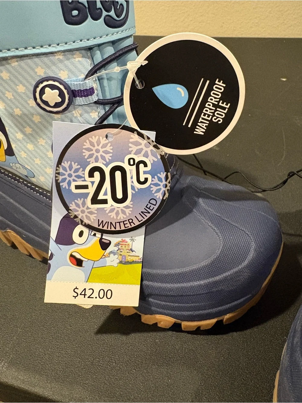 Bluey & Bingo Winter Insulated Snow Boots Toddler Children Size 12 NWT